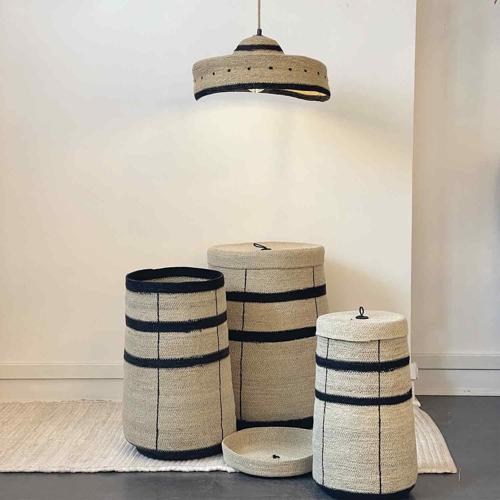 Paniers à linge Primitif – Naturel & Noir