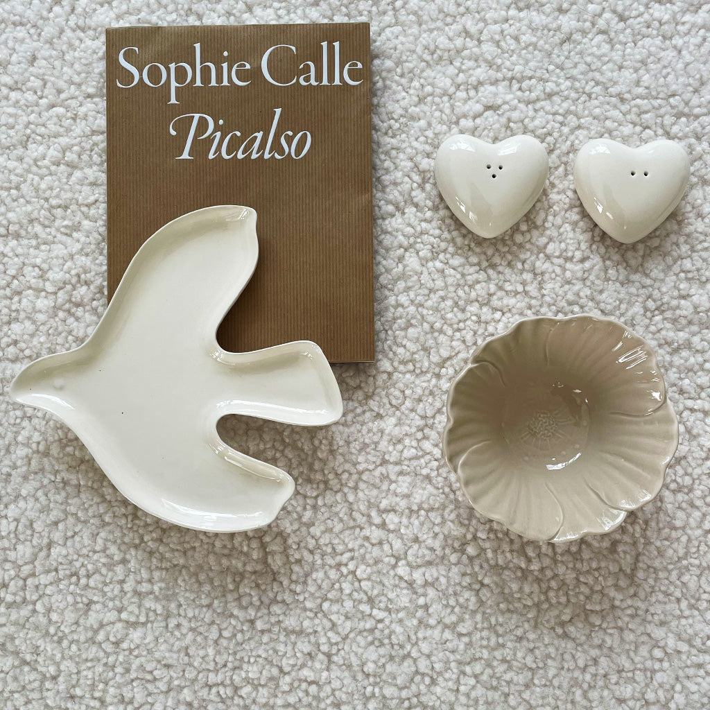 Coupelle oiseau blanc L20 P20 H5cm