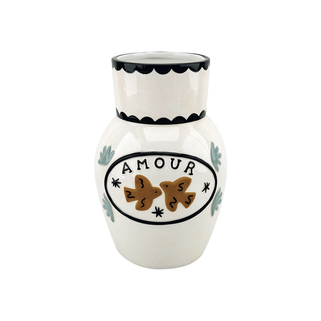 Vase Amour oiseaux – L13,9 x P13,7 x H21 cm