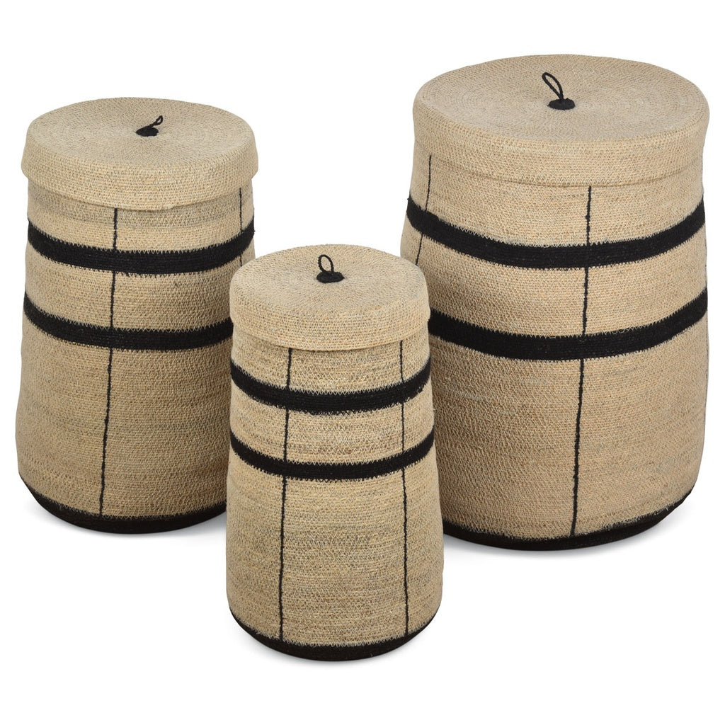 Paniers à linge Primitif – Naturel & Noir