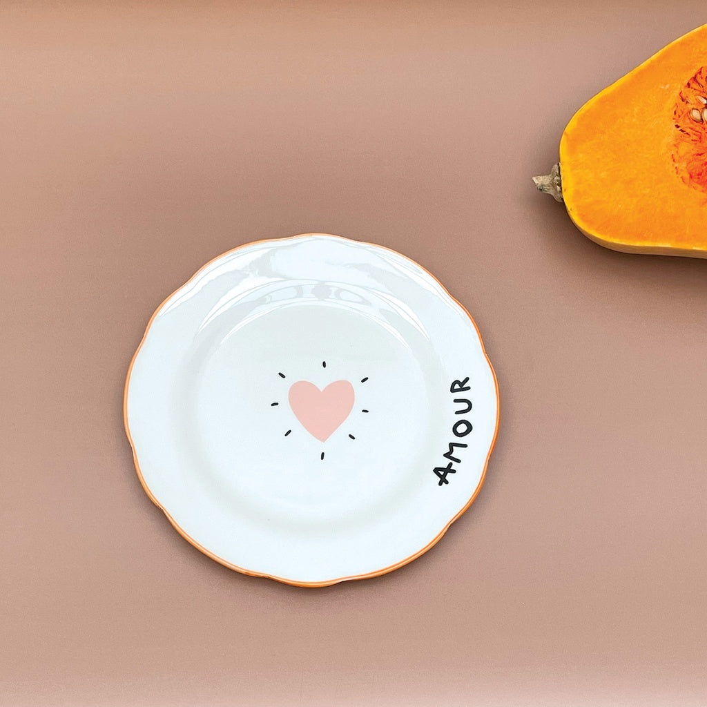 Assiette Dessert "Amour Cœur" – D19cm