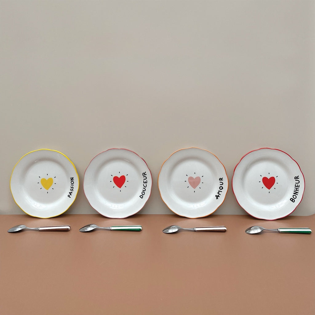 Assiette Dessert "Amour Cœur" – D19cm