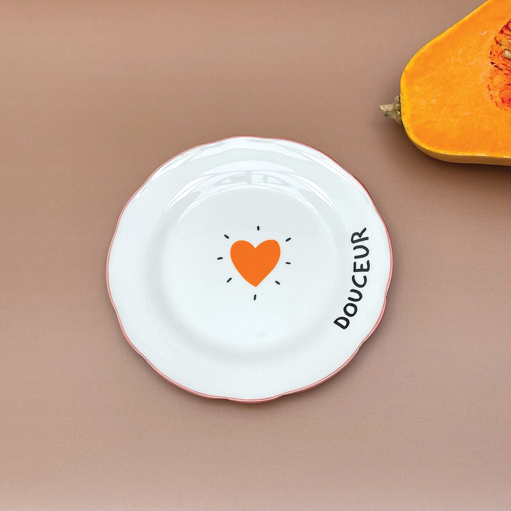 Assiette Dessert "Amour Cœur" – D19cm