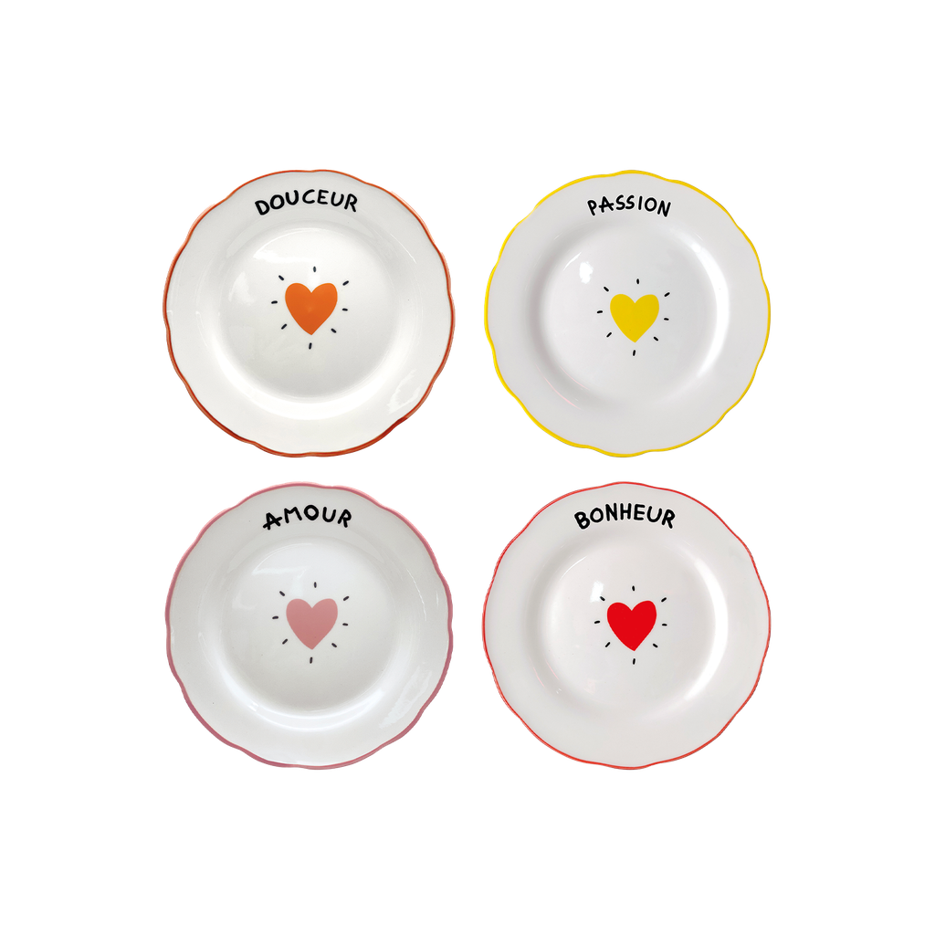 Assiette Dessert "Amour Cœur" – D19cm