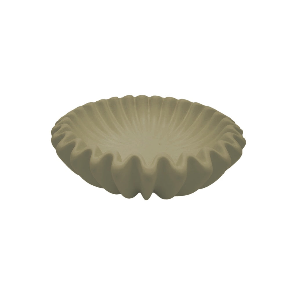 Coupelle vide poche ondule beige D19,8 H7cm