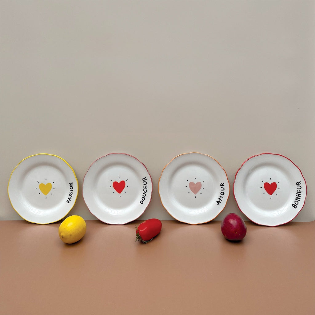 Assiette à dessert amour coeur D19 cm