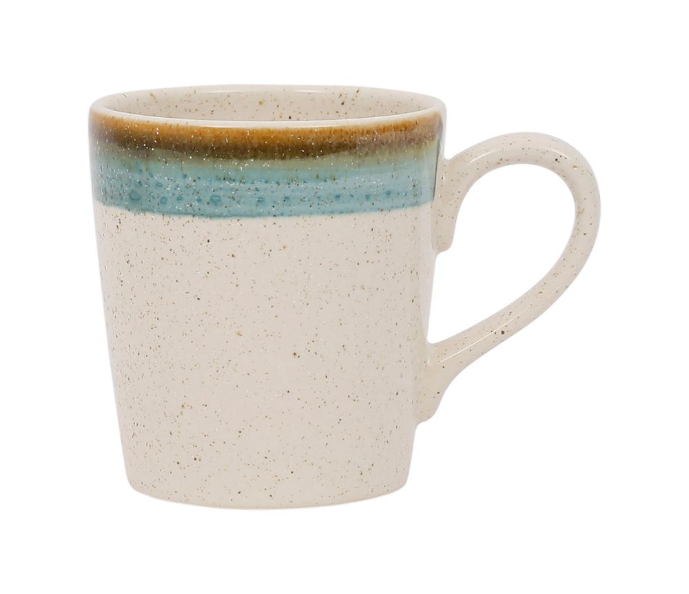 Mug Victoria menthe et beige – 38 cl – Faïence