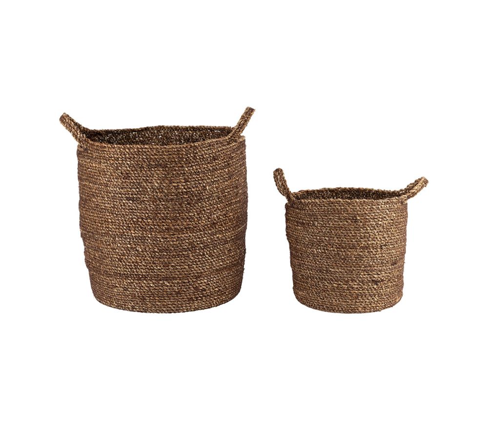 Panier x2 Soleg brun – jonc de mer