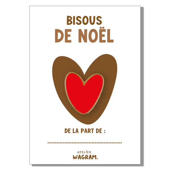 Pin's coeur noël