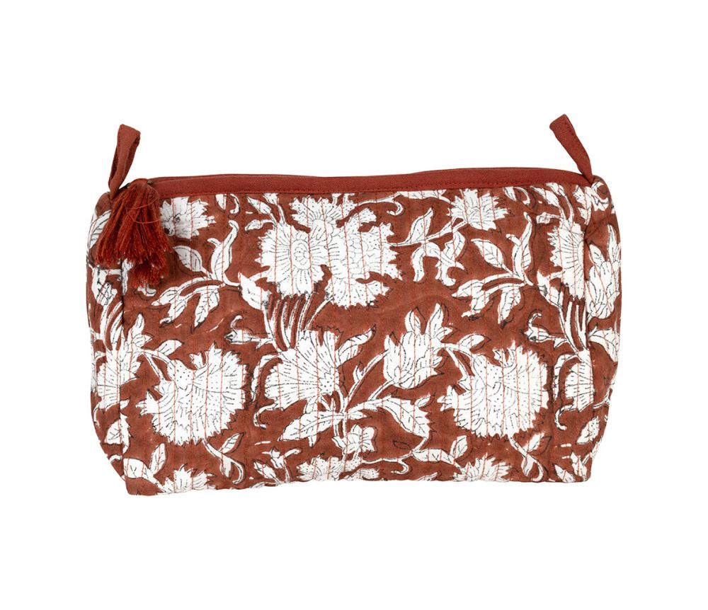 Pochette flaura terracotta 23X13.5X17CM coton