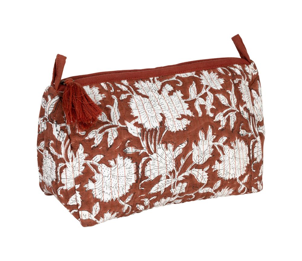 Pochette flaura terracotta 23X13.5X17CM coton