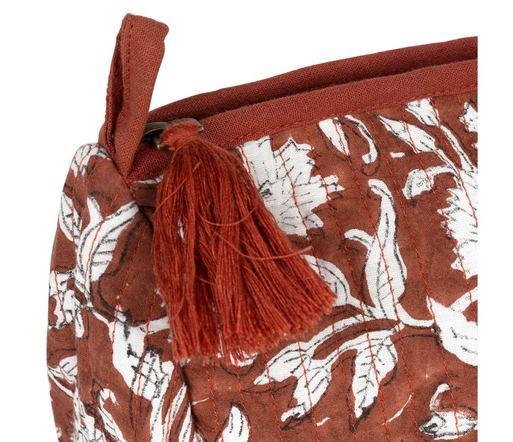 Pochette flaura terracotta 23X13.5X17CM coton
