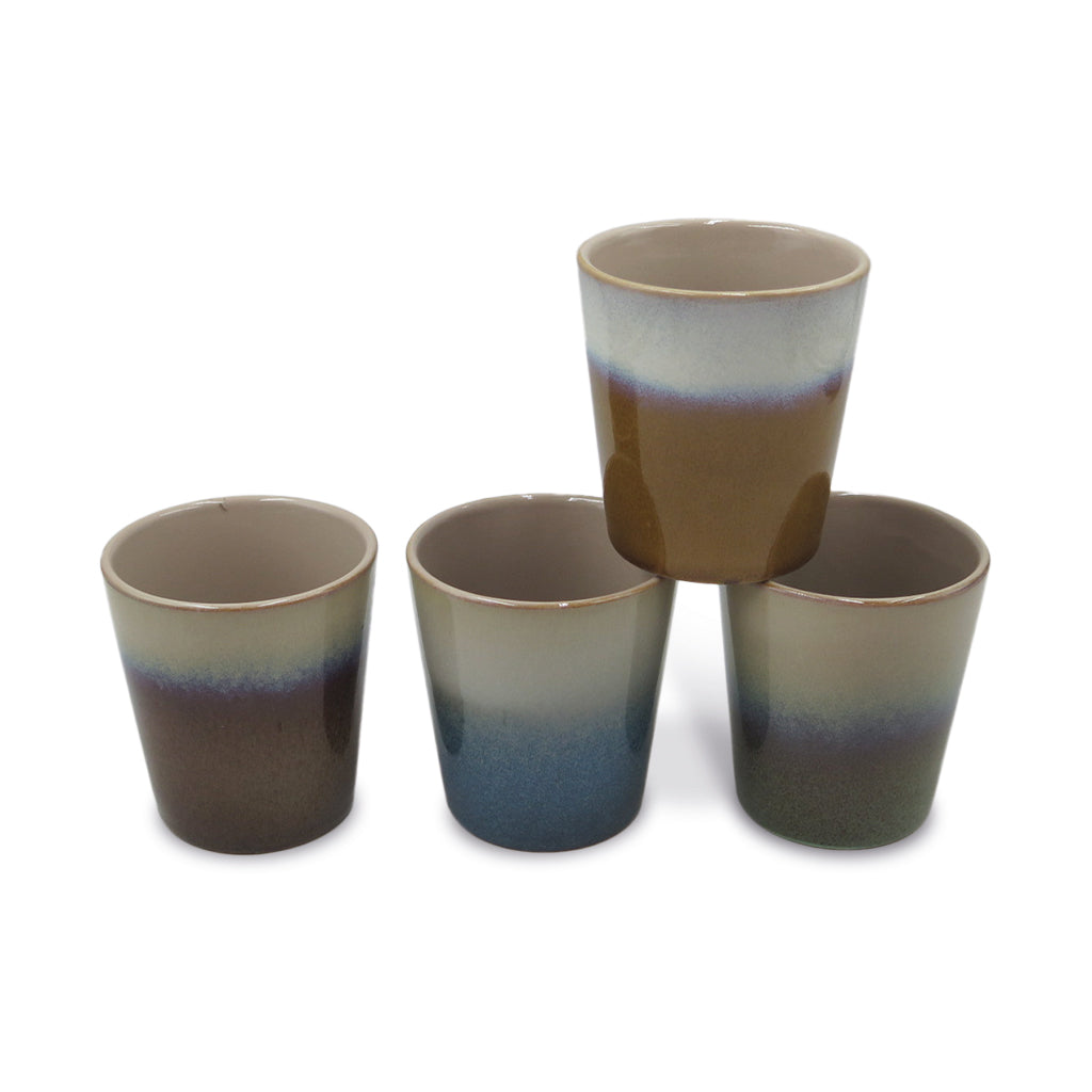 Set de 4 gobelets cantine D7,6 H 8,2 cm