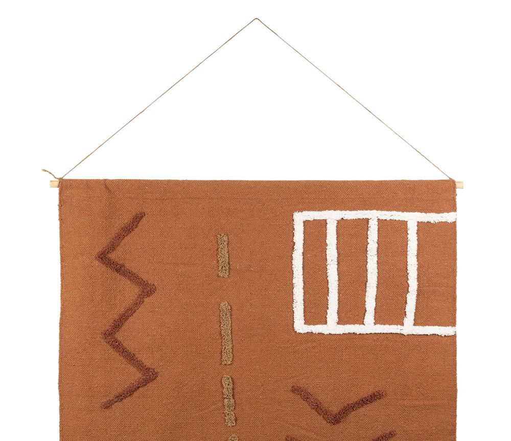 TOILE TUFTEE MINIMAL TERRA 125X110CM COTON+PIN