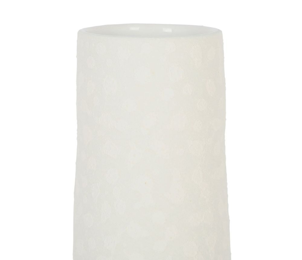 Vase Bamae Blanc Granite en Faïence