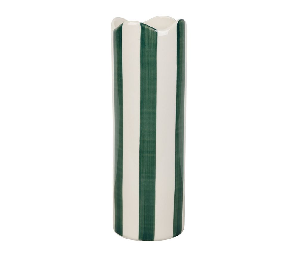 Vase cylindrique Artist – grès rayé – D7,5 x H23,5 cm