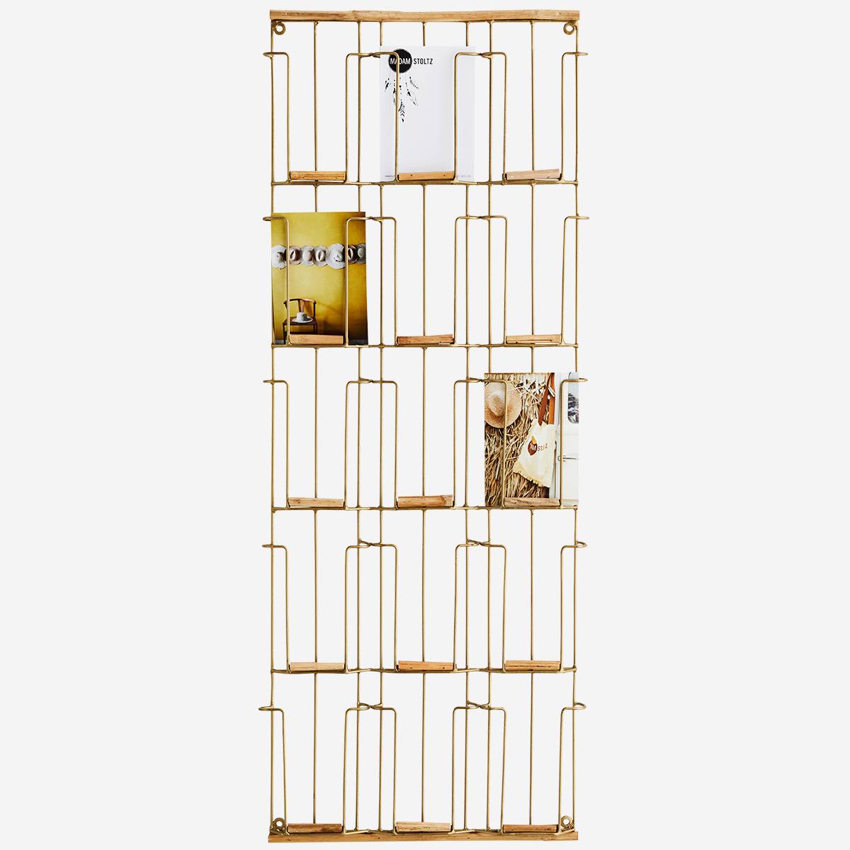 Porte-carte en fer et bambou