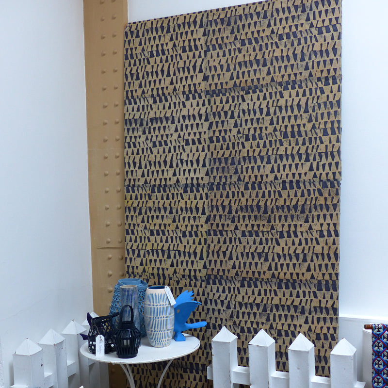 Papier peint - Damier Outremer