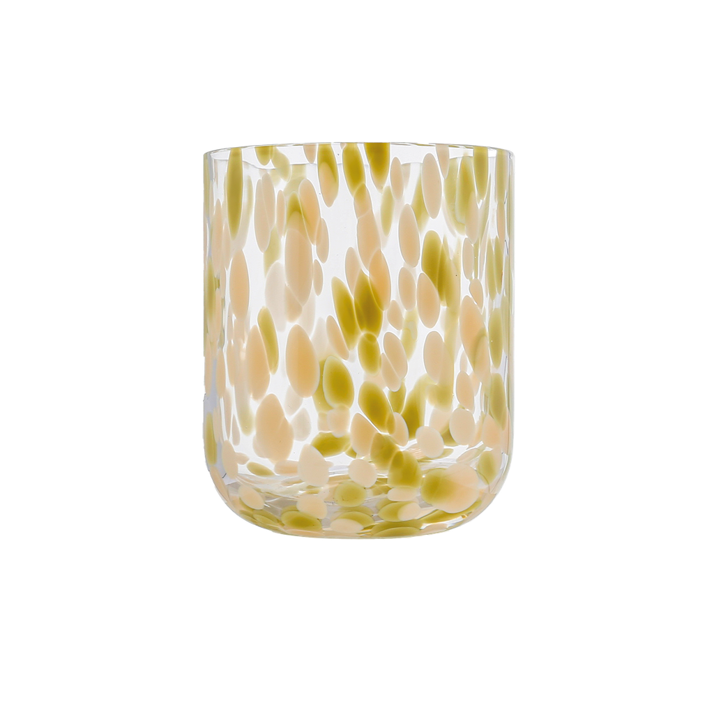 Verre gobelet moucheté kaki