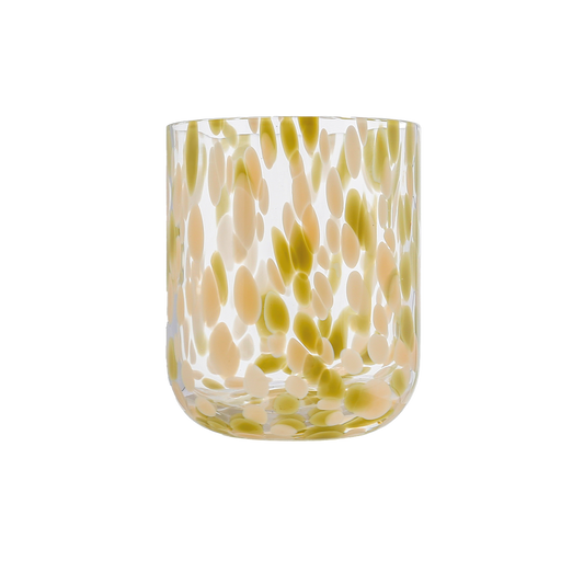 Verre gobelet moucheté kaki