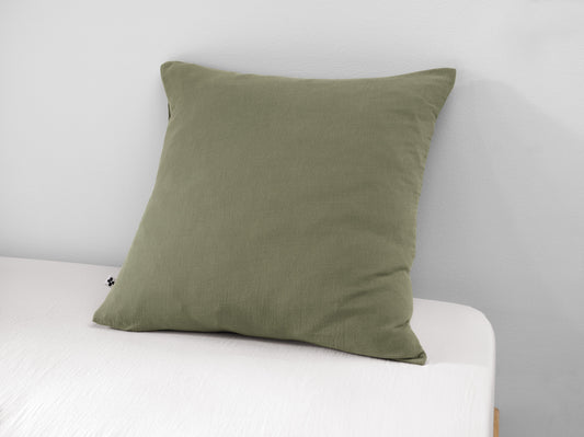 Taie d'oreiller 60x60 cm gaze de coton unie Gaia