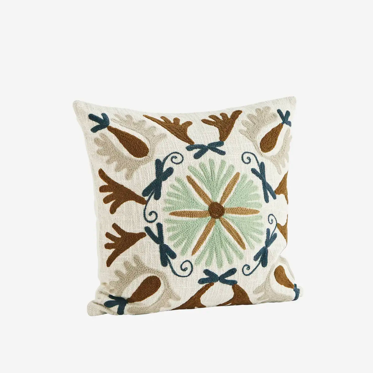 Housse de Coussin Brodée Suzani – 45x45 cm
