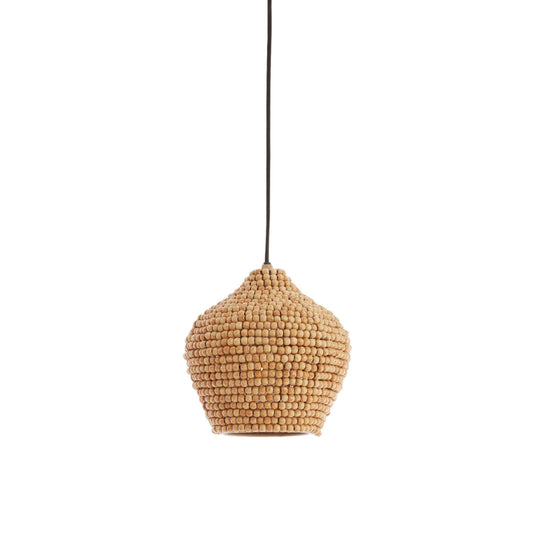 Suspension KALENGA en perles de bois naturel