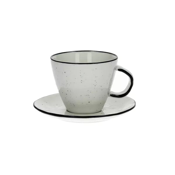 BASIL - tasse  & soucoupe - porcelaine - DIA 9 x H 8 cm - blanc