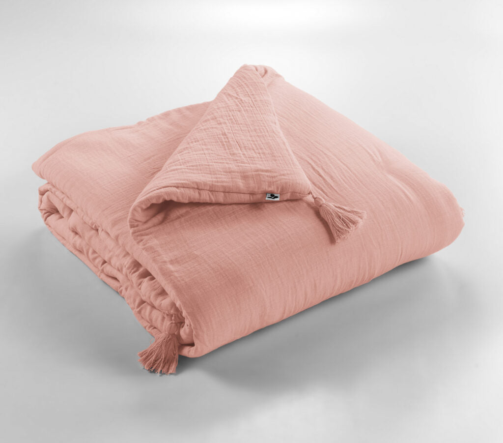 Bout de lit 90 x 200 cm Gaze de coton unie GAÏA