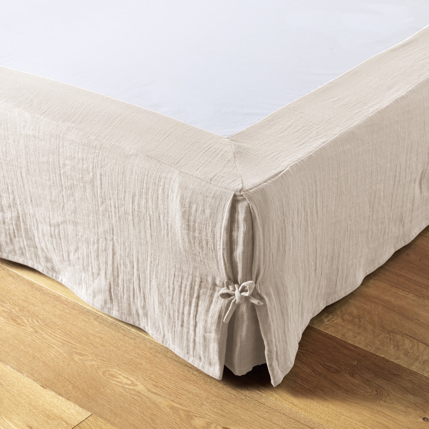 Cache-sommier Gaïa – 160 x 200 cm – Gaze de coton unie Pampa