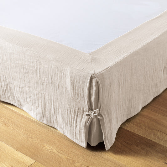 Cache-sommier Gaïa – 160 x 200 cm – Gaze de coton unie Pampa