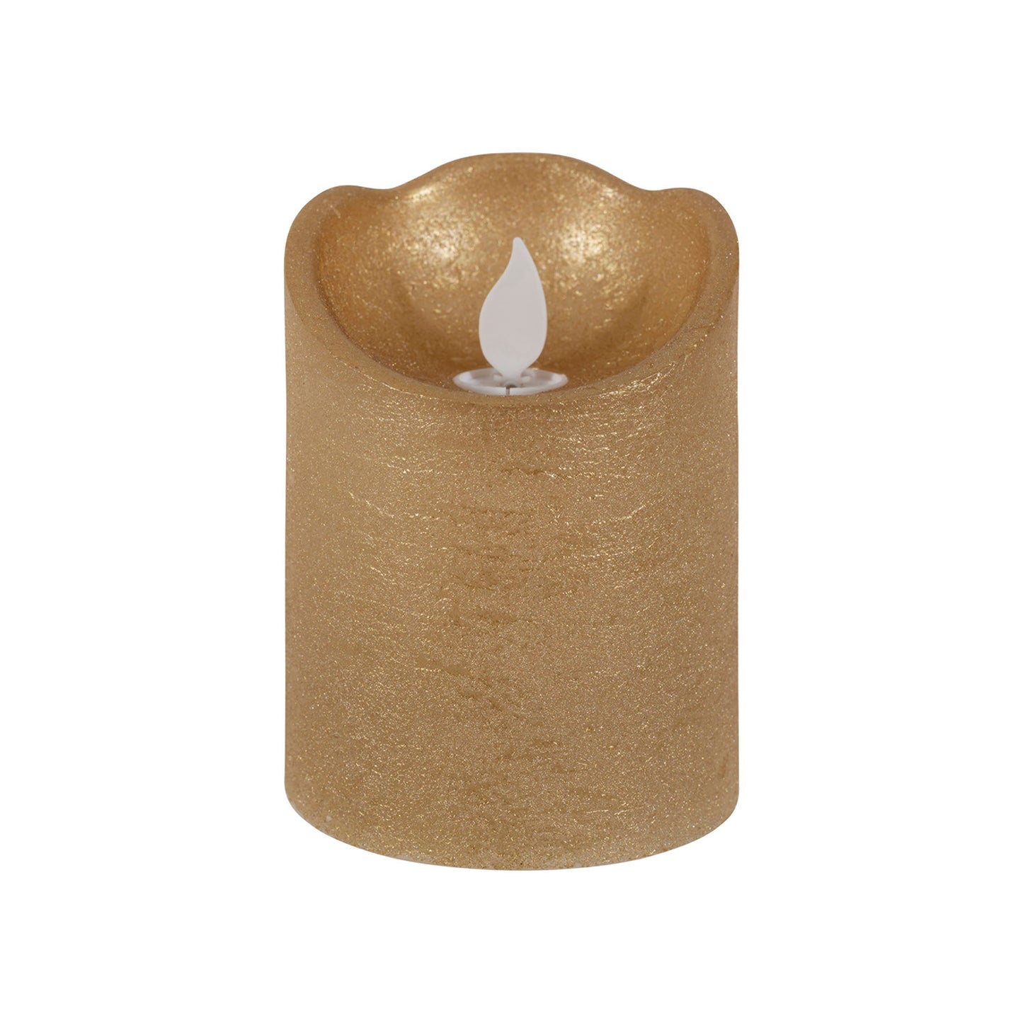Bougie LED Dorée