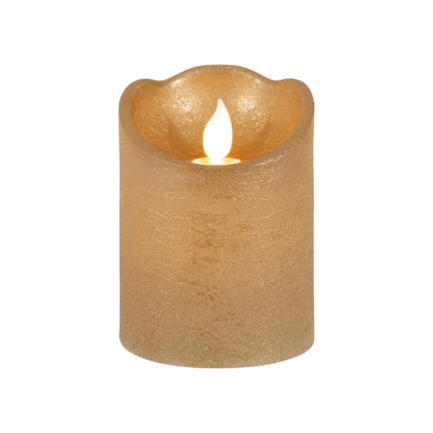 Bougie LED Dorée