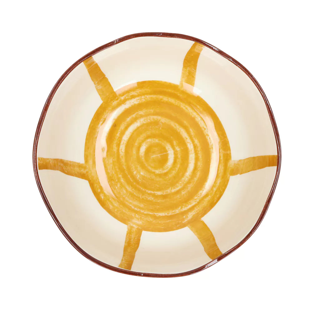 Saladier MYKONOS - Porcelaine - Ø 24 x H 11 cm - Jaune
