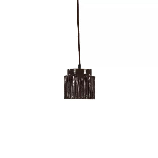 Suspension CORDOBA terracotta et brun foncé