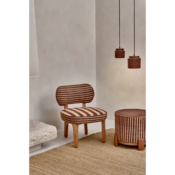Suspension CORDOBA terracotta et brun foncé