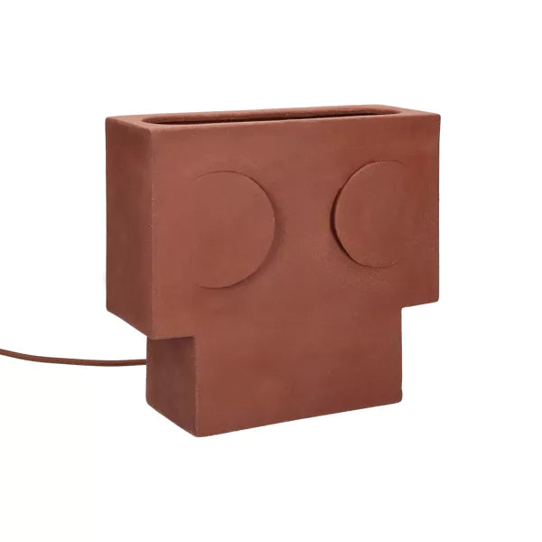 Lampe de table ECLIPSE terracotta en grès – 28 x 10 x H27 cm