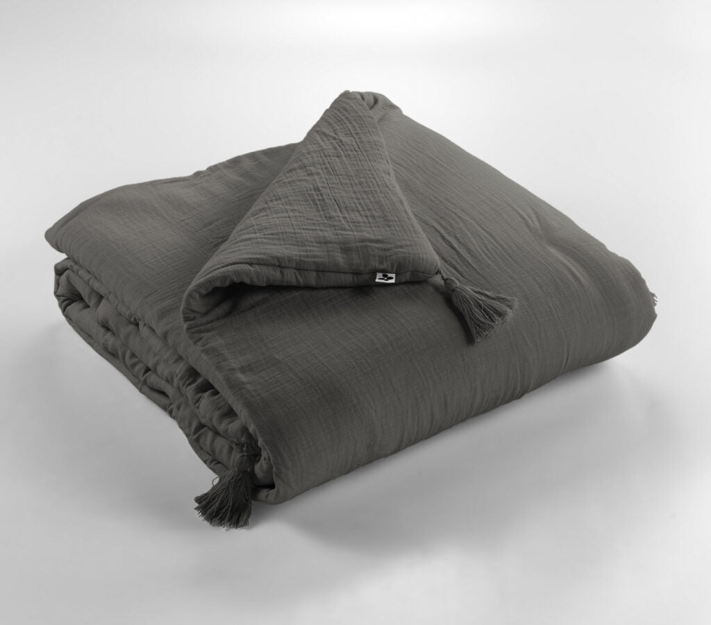 Bout de lit 90 x 200 cm Gaze de coton unie GAÏA