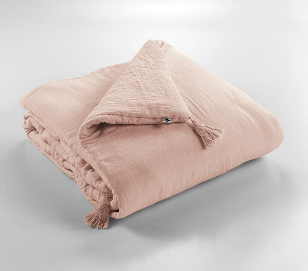 Bout de lit 90 x 200 cm Gaze de coton unie GAÏA