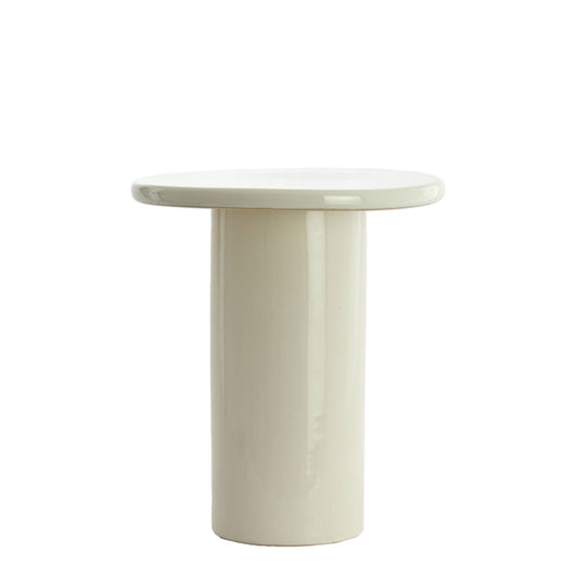 Table d’appoint TUDO Ø40,5x45,5 cm – Céramique blanc