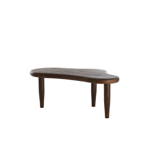 Table de salon 102x64x42 cm CANZO bois brun rougeâtre mat
