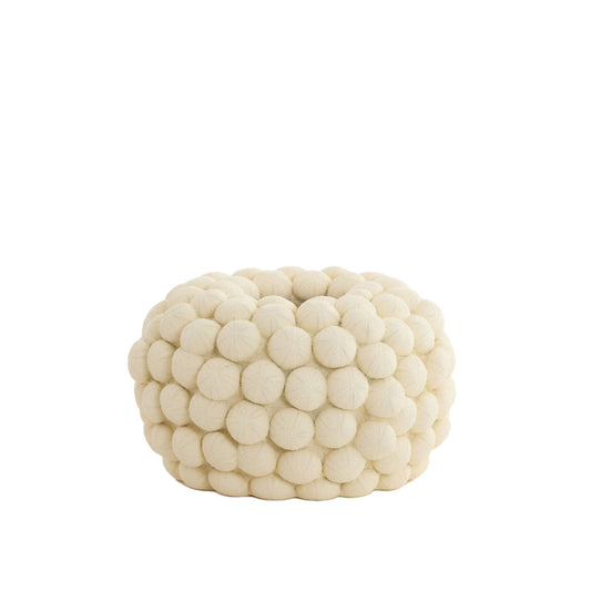 Vase Déco SEA URCHIN – Crème – Ø40 x H23,5 cm