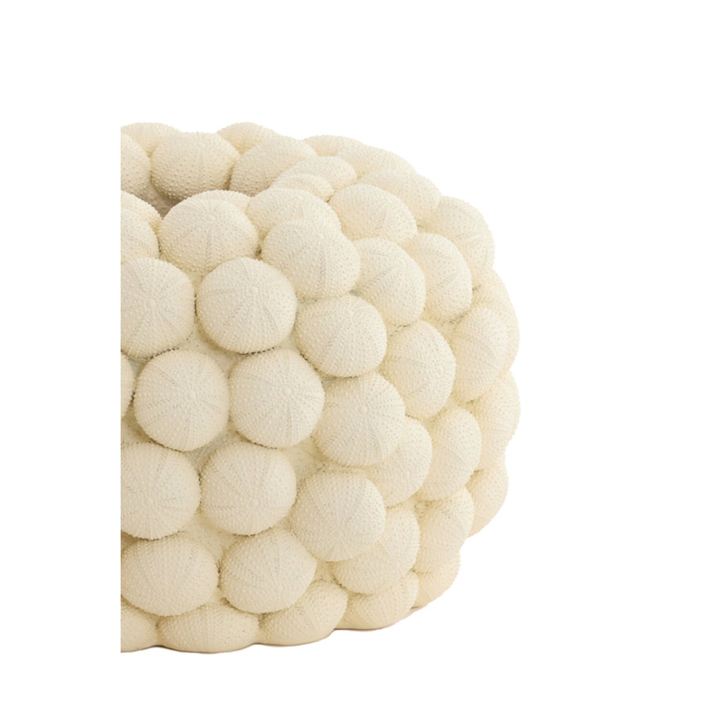 Vase Déco SEA URCHIN – Crème – Ø40 x H23,5 cm