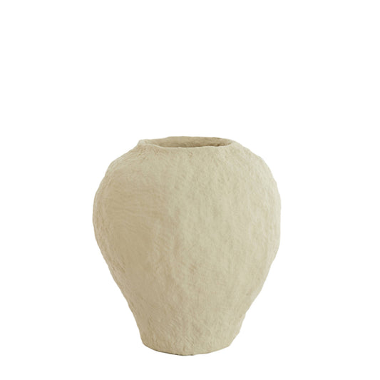 Vase déco PANTOJA Ø45x50 cm – Beige mat