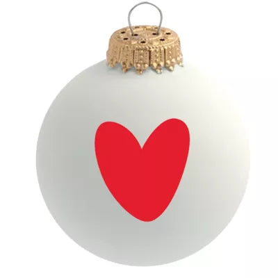 Boules de Noël Coeur - Personnalisable