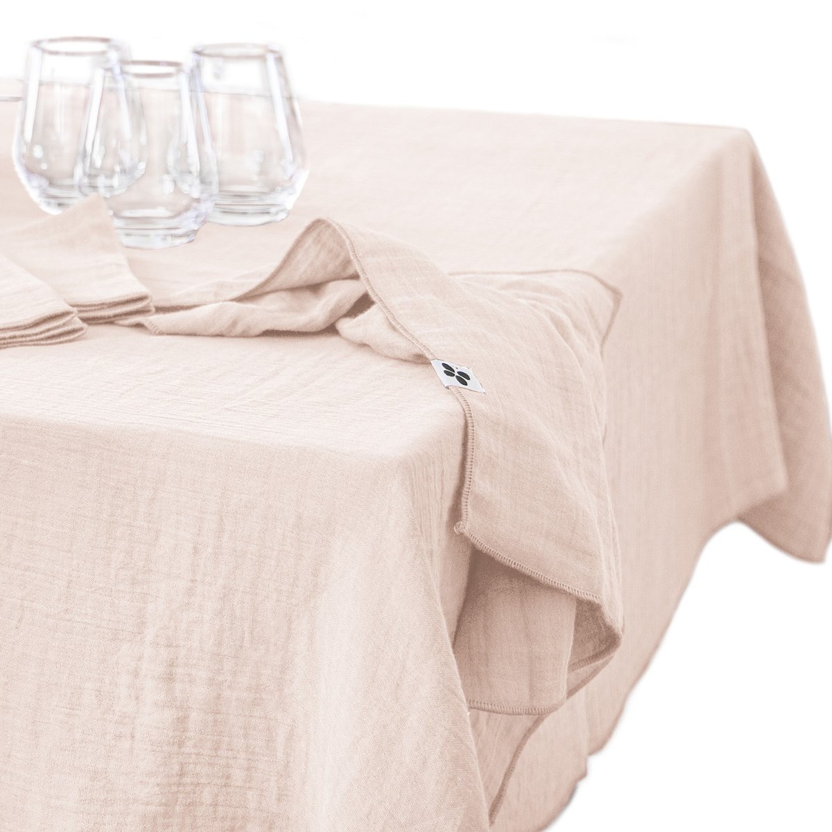 Nappe rectangle Gaze de coton unie GAÏA
