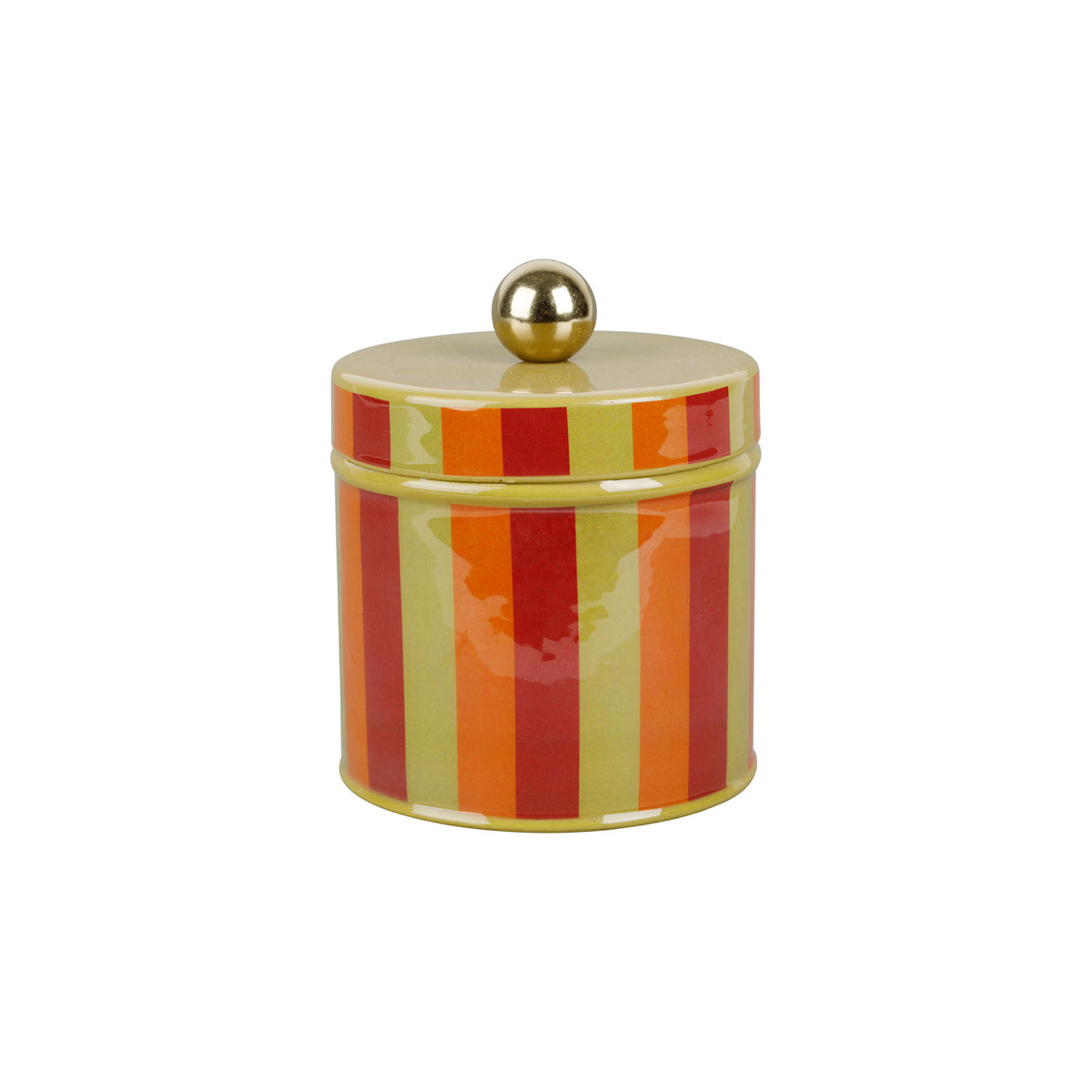 Boîte de rangement en métal rayé – 2 tailles