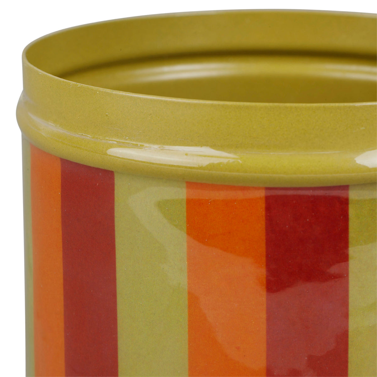 Boîte de rangement en métal rayé – 2 tailles