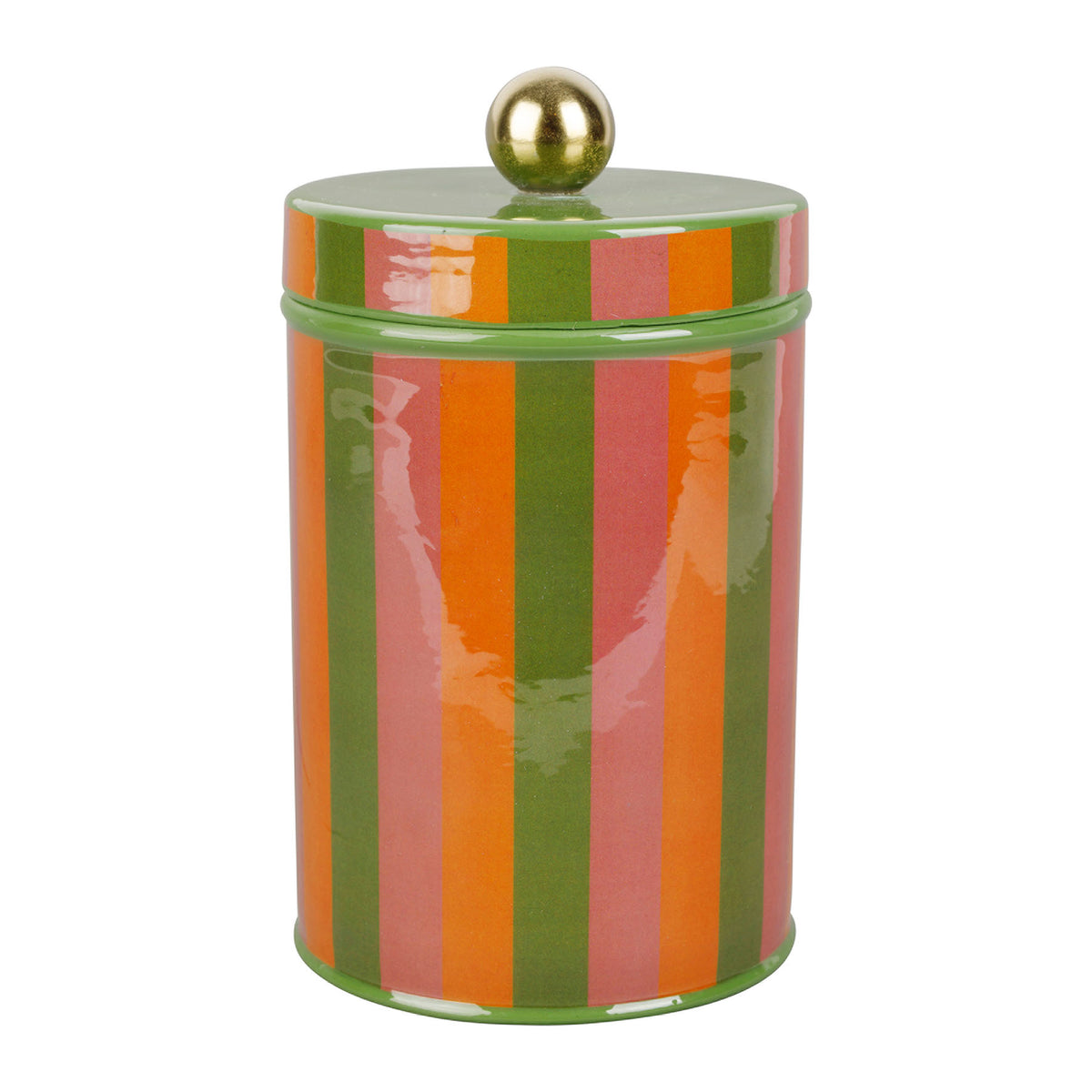 Boîte de rangement en métal rayé – 2 tailles