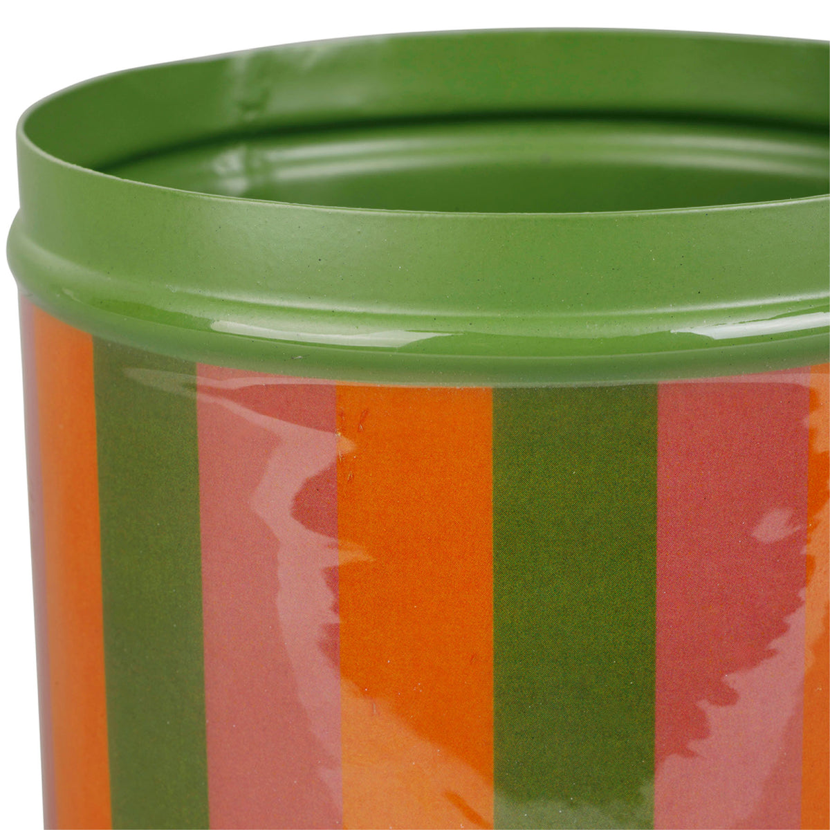 Boîte de rangement en métal rayé – 2 tailles